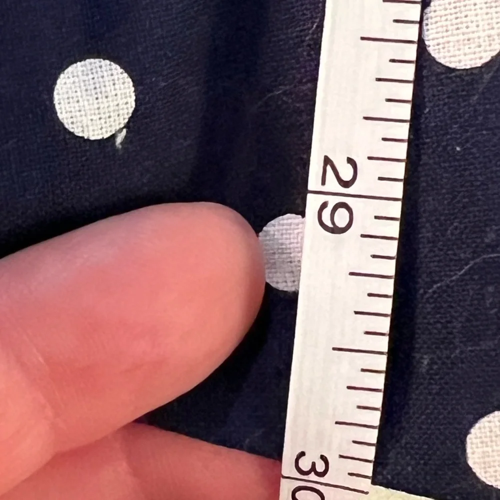 SOLDRare Editions VTG Blue Polka Dot Dress White Collar Girls Size 8 Made in USA